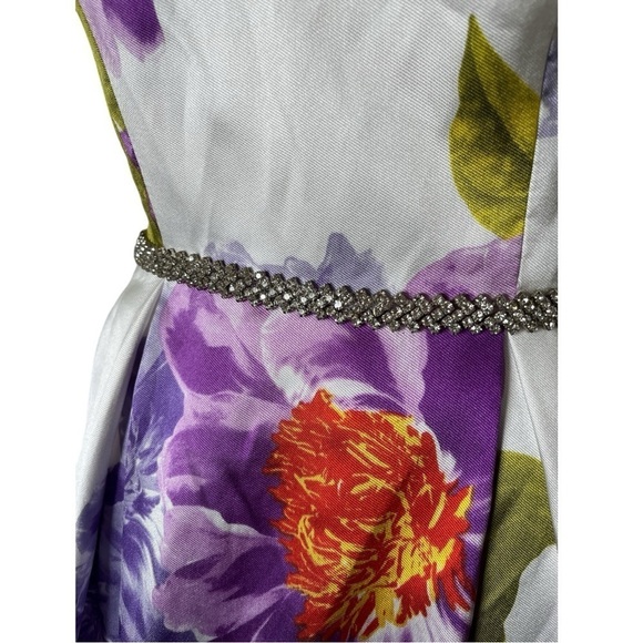 NWT B. DARLIN FULL LENGTH FLORAL FORMAL SPAGHETTI STRAP GOWN WOMENS/JR SZ: 3/4 - Picture 5 of 15